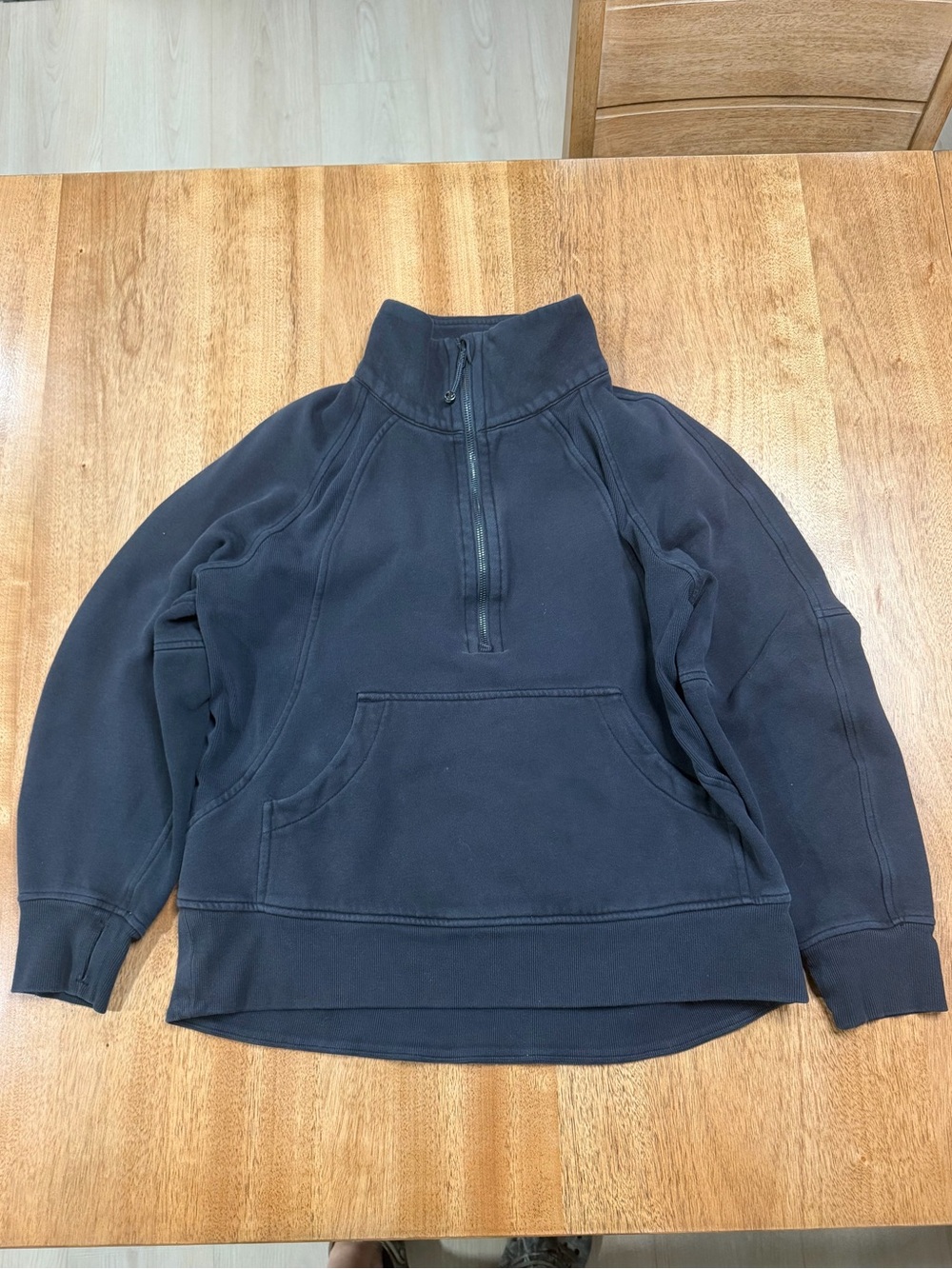 lululemon Women’s Black Scuba Oversized Funnel-Neck Half Zip